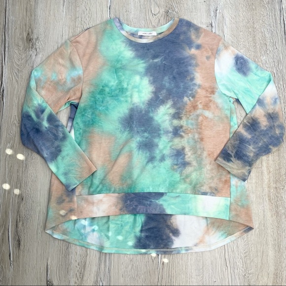 White Willow Tie Dye Long Sleeve Shirt Sz M - Picture 8 of 11